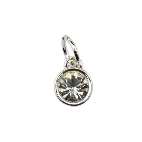 Faux Diamond (April) Birthstone Charm