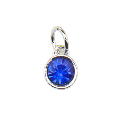 Faux Sapphire (September) Birthstone Charm