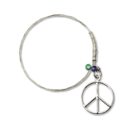 Rock for Peace Recycled Guitar String Bracelet