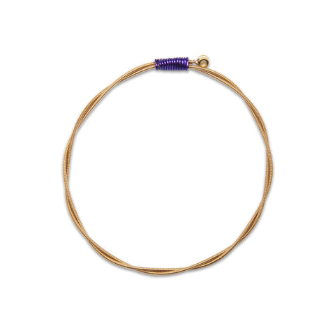 Purple Recycled Guitar String Bracelet